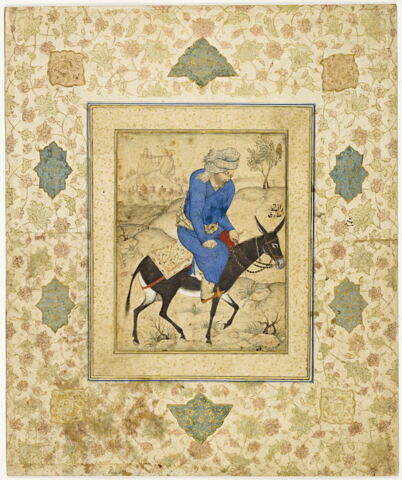 Mollah monté sur un âne (page d'album), image 1/5