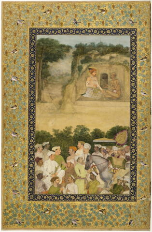 Visite de Jahangir à l'ascète Jadrup