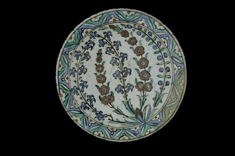 Plat aux jacinthes et aux roses trémières, image 2/4