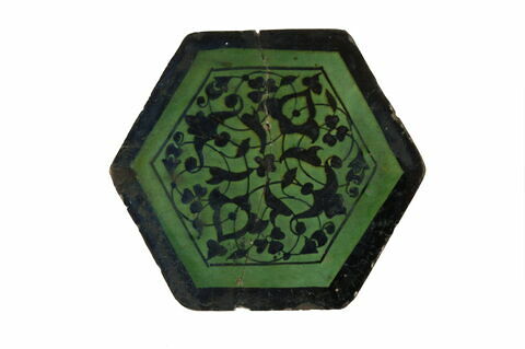 Carreau hexagonal à motif végétal stylisé, image 3/5