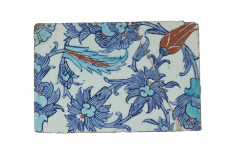 Carreau à décor saz et tulipes, image 2/2