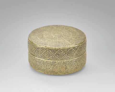 Boîte cylindrique à décor rayonnant, image 1/6