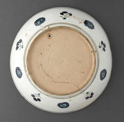 Plat aux palmettes et rumi sur fond rouge tomate, image 4/8