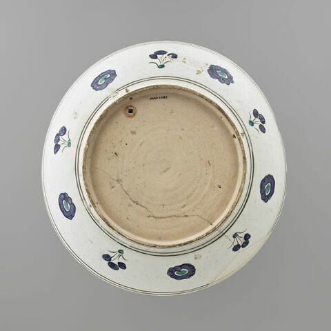 Plat aux palmettes et rumi sur fond rouge tomate, image 2/8