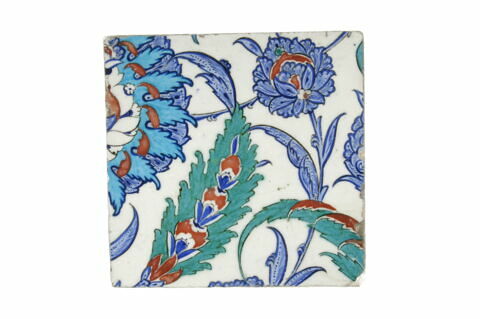 Carreau de revêtement à la grande fleur composite, à la fleur épanouie et à la feuille hanceri saz, image 2/2