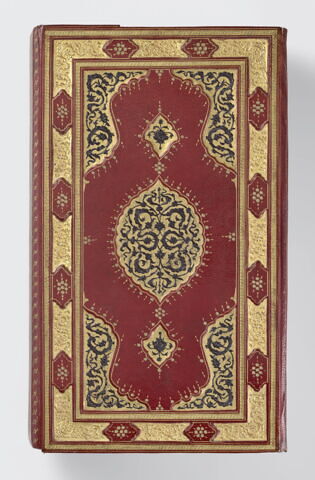 Reliure à rabat à médaillon à appendices et décor de tchis, de fleurettes et de rinceaux, image 3/11