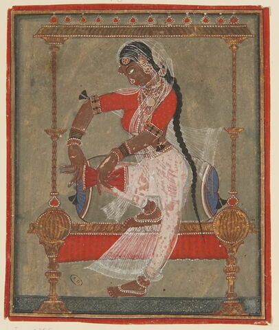 Ragini (?) jouant du damaru, image 1/1