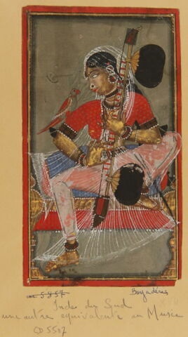 Ragini (?) jouant de la vina