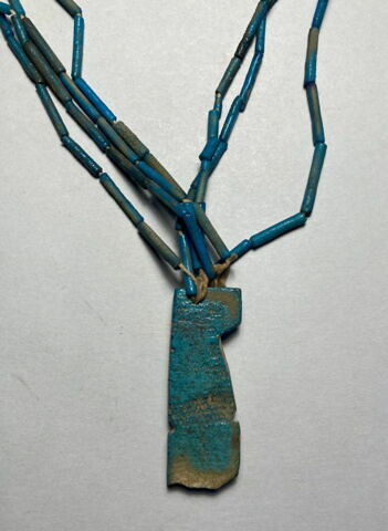 collier à 3 rangs ; perle tubulaire ; amulette, image 4/4