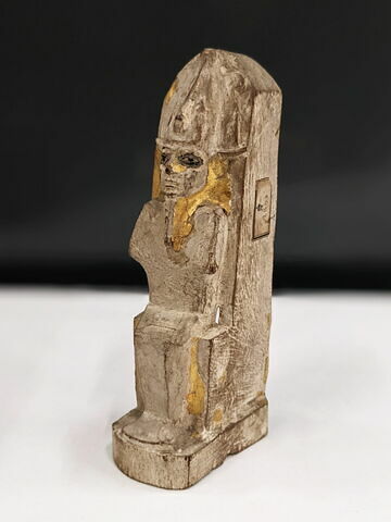 figurine d'Osiris à l'obélisque ; sarcophage miniature