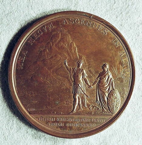 Médaille : avènement au trône de Pierre Ier, 1682.