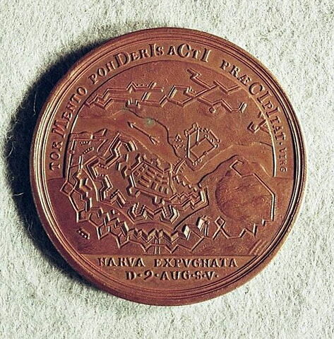 Médaille : Prise de Narva, 1704., image 1/2