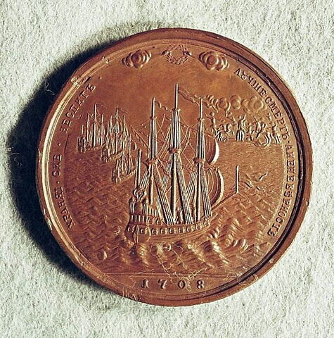 Médaille : En l’honneur du grand amiral Apraxin, 1708.