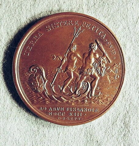 Médaille : Débarquement des troupes russes à Abo, 1713.