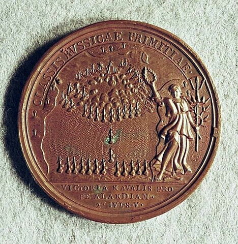 Médaille : Bataille navale d’Aland, 1714.