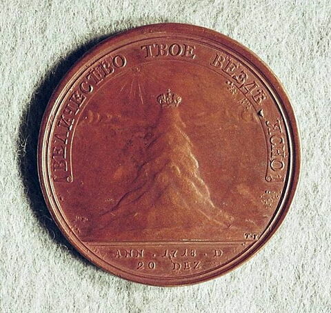 Médaille : Pour la restauration de la paix, 1718., image 1/2
