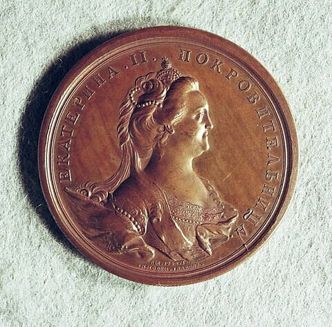 Médaille : Académie des Beaux-arts établie à Saint-Pétersbourg, 1765., image 2/2