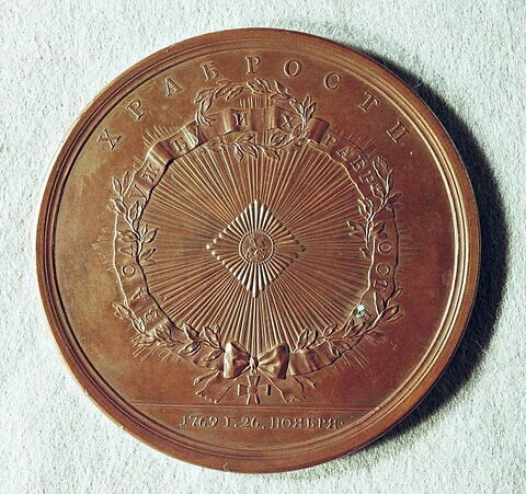 Médaille : Fondation de l’ordre de Saint-Georges, 1769.