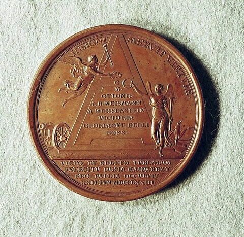 Médaille : Hommage au général Weismann, 1773., image 2/2