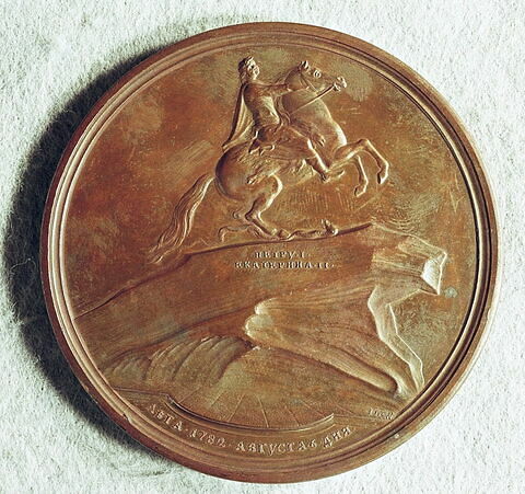 Médaille : Monument à Pierre le Grand, 1782.