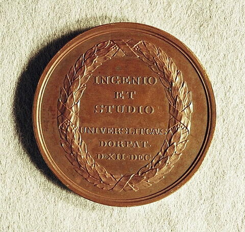 Médaille : Médaille de récompense pour les étudiants de l'université de  Dorpat, non daté. - Louvre Collections