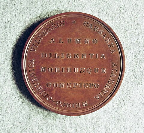 Médaille : Académie médicochirurgicale de Vilna, non daté.