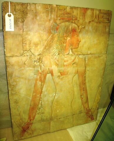 moulage ; relief ; Moulage d'un relief du temple d'Hatchepsout à Deir el-Bahari