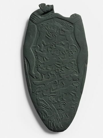 Moulages de la palette aux canidés de l'Ashmolean Museum AN1896-1908.E 3924