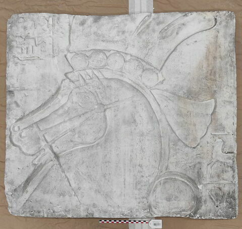 Moulage d'un relief au chevaux de Karnak