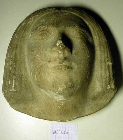 moulage ; statue  ; moulage de la tête de la statue de Ankh, Musée de Leyde D 93 = AST 18