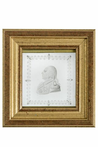 Plaque avec portrait de Louis XVIII par Dupuis