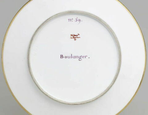 Assiette du Service Encyclopédique n° 59. Boulanger, image 5/5