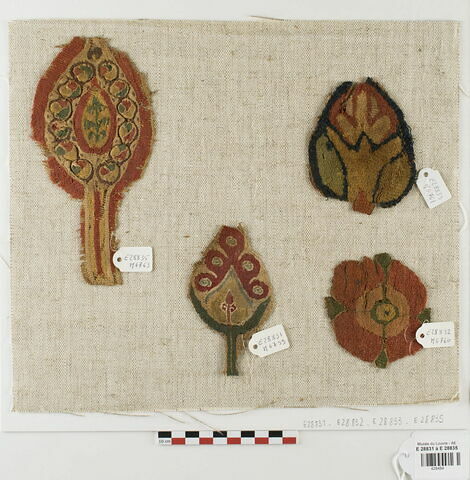 décor de textile ; fragments
