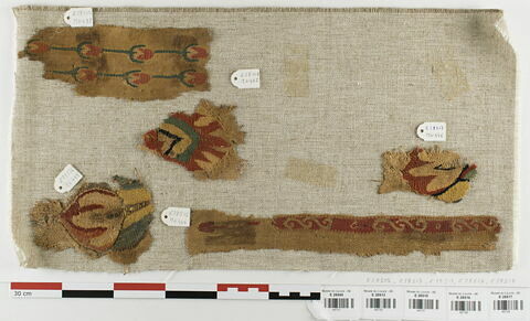 décor de textile ; clavus ; fragments, image 1/2