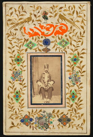 Page introductive de l'album de Nasir al-Din Shah