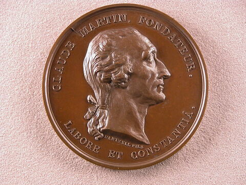 Médaille offerte à Claude Martin, école de la Martinière à Lyon, image 2/2