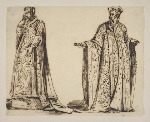 Un homme et une femme en costume de la Renaissance italienne