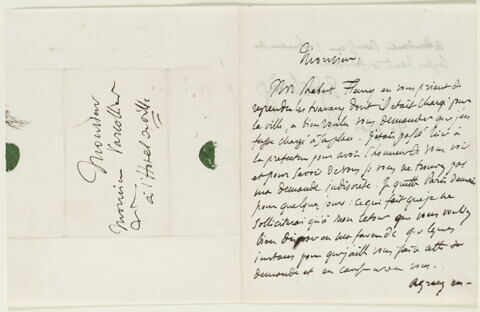 Lettre autographe signée Delacroix à Augustin Varcollier, 6 mai 1842, image 2/2