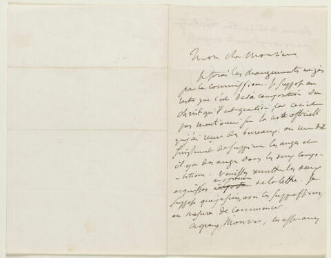 Lettre autographe signée Delacroix à Augustin Varcollier, 24 février, image 2/2
