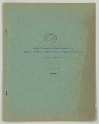 Statuts de la Société des Amis d'Eugène Delacroix, image 3/4
