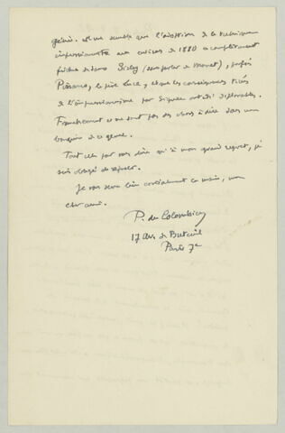 LAS Pierre du Colombier à Charles Fegdal, 8 août 1942, image 2/2