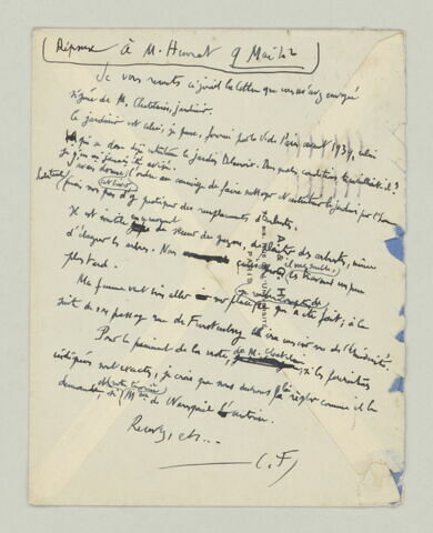 Enveloppe avec textes autographes, image 2/2