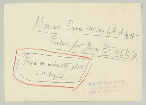 Maurice Denis sur son lit de mort, peinture de Jean Bersier, image 2/2