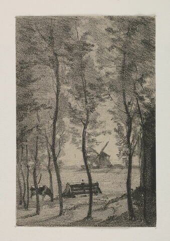 Album du "Voyage en Hollande". 1854, d'après Constant DUTILLEUX- Les bords de l'Amstel