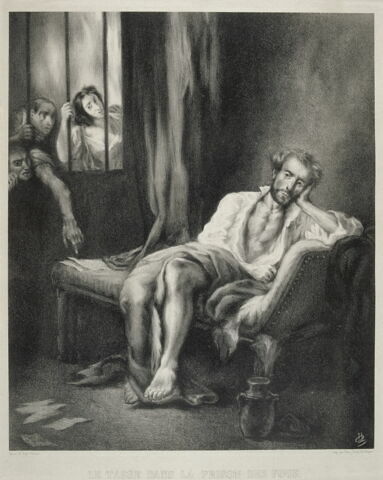 Le Tasse dans la prison des fous, d'après Delacroix, image 1/1