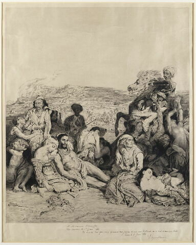 Scène des Massacres de Scio, d'après Delacroix