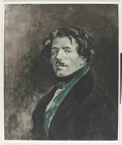 Portrait de Delacroix, d'après l'Autoportrait au gilet vert