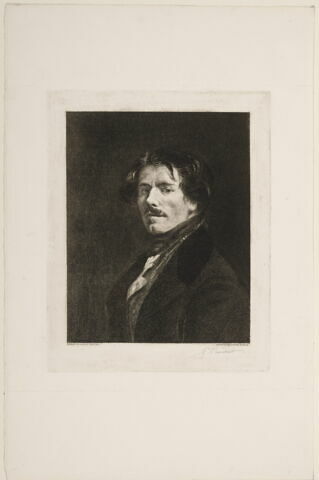 Portrait d'Eugène Delacroix, d'après l'Autoportrait au gilet vert, image 1/1