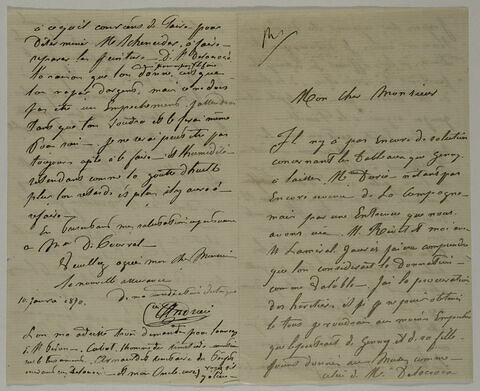 Lettre autographe signée de Pierre ANDRIEU adressée à Adrien de COURVAL, datée 10 janvier 1870, image 2/2