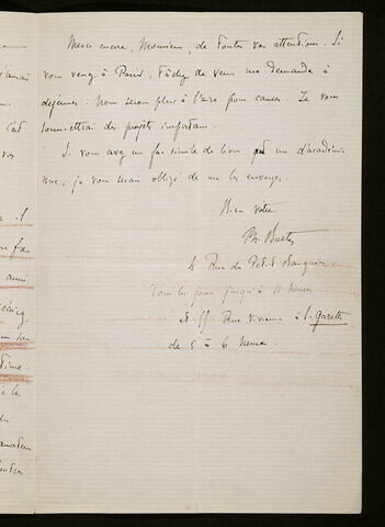 Lettre autographe de Philippe BURTY à Alfred ROBAUT, le 29 avril 1864, image 3/3